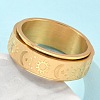 Star & Moon & Sun 304 Stainless Steel Rotatable Finger Ring LS-PW-WG61315-09-3