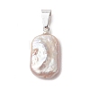 Natural Baroque Keshi Pearl Pendants PALLOY-JF05218-02-1