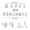 2 Sets Laser Paper Word Happy Birthday Garlands AJEW-HY0001-21-2