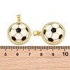 Brass Micro Pave Clear Cubic Zirconia Pendants CU-CBA765C-04A-G-3