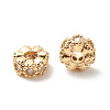 Brass Clear Cubic Zirconia Spacer Beads KK-G420-22G-2