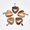 Natural Banded Agate/Striped Agate Pendants G-T122-24F-1