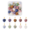 Fashewelry 20Pcs 10 Styles Natural Mixed Gemstone Pendants G-FW0001-39-29