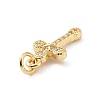 Brass Micro Pave Cubic Zirconia Pendants KK-C012-49G-3