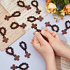 25Pcs Wood Cross & Round Beads Finger Rings RJEW-DC0001-23A-3