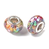Transparent Resin Rondelle European Beads RESI-S023-20-2