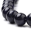 Synthetic Blue Goldstone Beads Strands X-G-S259-41-6mm-3