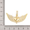 Brass Micro Pave Cubic Zirconia Pendants KK-E108-31G-3