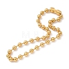 PVD Vacuum Plating 304 Stainless Steel Ball Chain Necklace & Bracelet Set STAS-D181-01G-02C-2