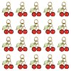 30Pcs Glass & Acrylic Beaded Charms PALLOY-CJ0003-03-8