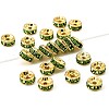 Brass Grade A Rhinestone Spacer Beads RSB035NF-10G-1