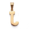 Ion Plating(IP) 304 Stainless Steel Letter Pendants STAS-H127-J-G-2