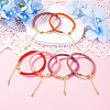 10Pcs 5 Colors 4.5MM Round Nylon Milan Cord Bracelet Making BJEW-TA0001-24D-5