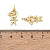 Brass Micro Pave Clear Cubic Zirconia Pendants CU-CBA9AFC-01G-21-3