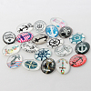 Nautical Helm & Anchor Theme Ornaments Glass Oval Flatback Cabochons X-GGLA-A003-13x18-LL-1