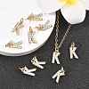 SHEGRACE Brass Micro Pave Clear Cubic Zirconia Pendants XGRQ29162-394G-K-5