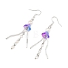 Shell Pearl & Glass Dangle Earrings EJEW-JE07528-3