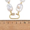 Natural Baroque Keshi Pearl Nuggets Beaded Necklaces NJEW-JN06511-5