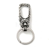 Tibetan Style 316 Surgical Stainless Steel Fittings with 304 Stainless Steel Key Ring FIND-Q101-07AS-01-1