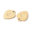 Ion Plating(IP) 316L Surgical Stainless Steel Charms STAS-H213-02G-3