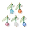 Acrylic and Handmade Lampwork Beads Pendants PALLOY-MZ01294-1