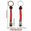 DELORIGIN 2Pcs 2 Colors Handmade Spartan Nylon Parachute Cord Keychain for Men KEYC-DR0001-13-2