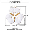 304 Stainless Steel Enamel Pendants STAS-OY014G-20G-01-2