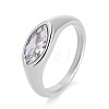 304 Stainless Steel & Cubic Zirconia Finger Rings WG2DB43-02-1