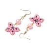 Glass Dangle Earrings EJEW-MZ00259-04-4