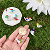 7Pcs 7 Colors Handmade Lampwork Beads LAMP-PA0001-84-3
