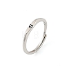 Rhodium Plated 925 Sterling Silver Adjustable Rings RJEW-S397-01P-04-4