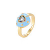 Adjustable Brass Micro Pave Colorful Cubic Zirconia Finger Rings RJEW-S044-164-NF-4