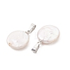 Natural Keshi Pearl Pendants PALLOY-JF05466-3