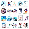 Skiing Theme Waterproof PVC Adhesive Stickers STIC-PW0014-004-3
