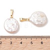 Natural Baroque Keshi Pearl Pendants PALLOY-JF05468-3