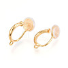 Brass Micro Pave Cubic Zirconia Clip-on Earring Findings KK-N261-122C-G-2