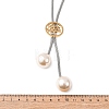 304 Stainless Steel Tree of Life Lariat Necklaces for Women NJEW-B149-04GP-02-5