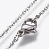 304 Stainless Steel Cable Chain Necklaces NJEW-F248-23B-P-2