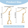 40Pcs 2 Size Rack Plating Brass Earring Hooks KK-DC0002-01-2