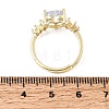 Brass Micro Pave Cubic Zirconia Cuff Open Rings CU-CBA5C10-08G-5