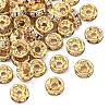 SHEGRACE Brass Micro Pave Clear Cubic Zirconia Spacer Beads XGRQ1U993-363G-1
