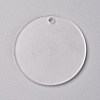 Transparent Blank Acrylic Pendants X-TACR-WH0002-09B-1