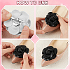4Pcs 2 Colors Imitation Leather Shoe Buckle Clips with Iron Clip FIND-CL0001-94-6
