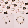 90Pcs 3 Colors Alloy Enamel Charms ENAM-SZ0003-01-2