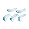 Transparent Glass Banana Pendants GLAA-T030-02B-1