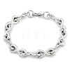 304 Stainless Steel Infinity Link Chain Bracelets for Women Men BJEW-F488-53C-P-4