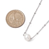 Round Natural Cultured Freshwater Pearl Pendant Necklaces X-NJEW-JN04965-3