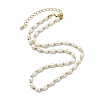 Natural Cultured Freshwater Pearl Rice Beaded Necklaces NJEW-JN06044-3
