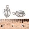304 Stainless Steel with Crystal Rhinestone Charms RB-CBABFDA-11E-P-3