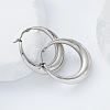 304 Stainless Steel Hoop Earrings HU3505-3